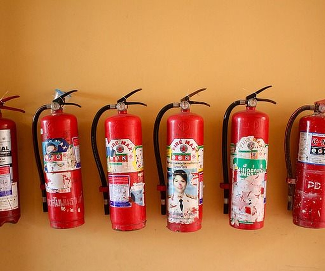 Diferentes tipos de extintores